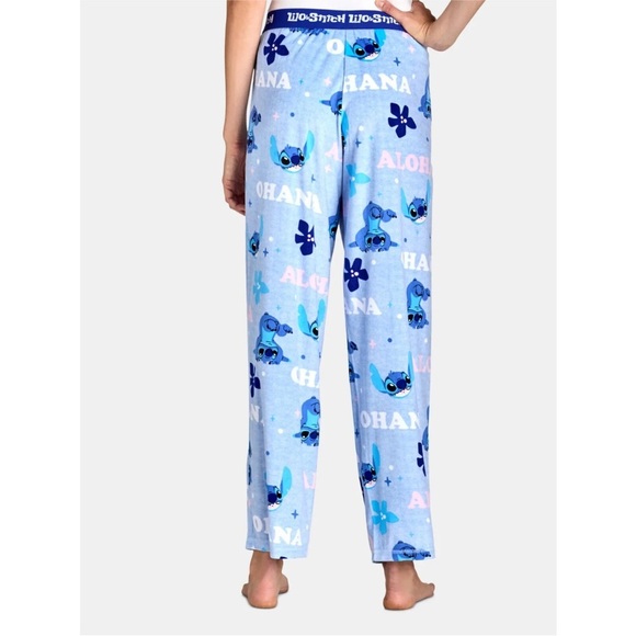 Disney Lilo & Stitch Women's Velour Pajama Pants, Size 3X (22w-24w), Relaxed Fit - Picture 2 of 4
